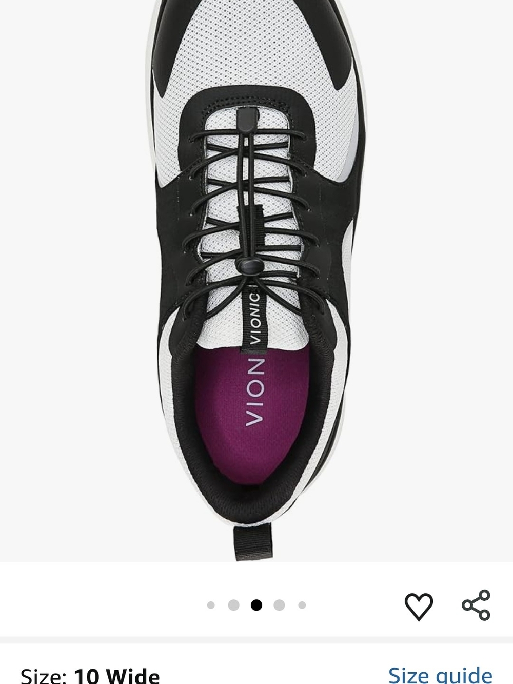 Vionic Women’s Black and White Athletic Sneaker
